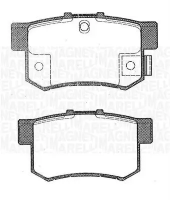 Bremsbelagsatz, Scheibenbremse Hinterachse MAGNETI MARELLI 363916060462