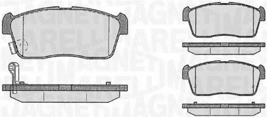 Bremsbelagsatz, Scheibenbremse Vorderachse MAGNETI MARELLI 363916060470 Bild Bremsbelagsatz, Scheibenbremse Vorderachse MAGNETI MARELLI 363916060470