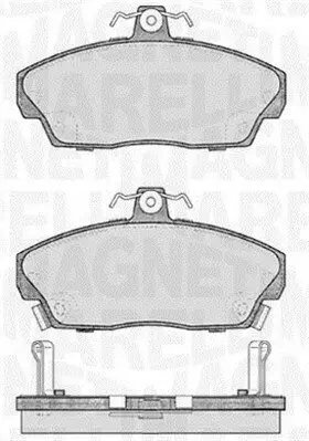 Bremsbelagsatz, Scheibenbremse MAGNETI MARELLI 363916060484 Bild Bremsbelagsatz, Scheibenbremse MAGNETI MARELLI 363916060484