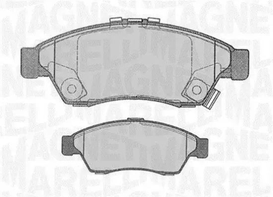 Bremsbelagsatz, Scheibenbremse Vorderachse MAGNETI MARELLI 363916060490 Bild Bremsbelagsatz, Scheibenbremse Vorderachse MAGNETI MARELLI 363916060490