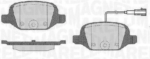 Bremsbelagsatz, Scheibenbremse MAGNETI MARELLI 363916060503