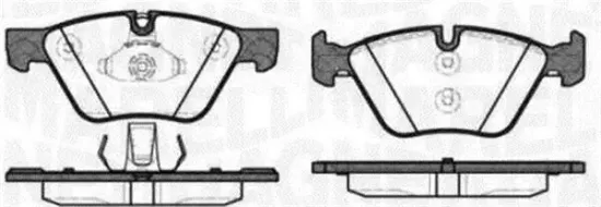 Bremsbelagsatz, Scheibenbremse Vorderachse MAGNETI MARELLI 363916060508 Bild Bremsbelagsatz, Scheibenbremse Vorderachse MAGNETI MARELLI 363916060508