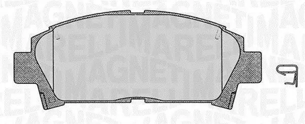 Bremsbelagsatz, Scheibenbremse Vorderachse MAGNETI MARELLI 363916060509