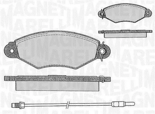 Bremsbelagsatz, Scheibenbremse MAGNETI MARELLI 363916060513 Bild Bremsbelagsatz, Scheibenbremse MAGNETI MARELLI 363916060513