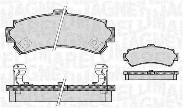 Bremsbelagsatz, Scheibenbremse Hinterachse MAGNETI MARELLI 363916060519