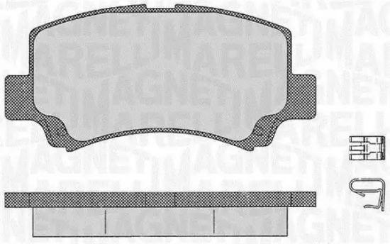 Bremsbelagsatz, Scheibenbremse Vorderachse MAGNETI MARELLI 363916060534 Bild Bremsbelagsatz, Scheibenbremse Vorderachse MAGNETI MARELLI 363916060534