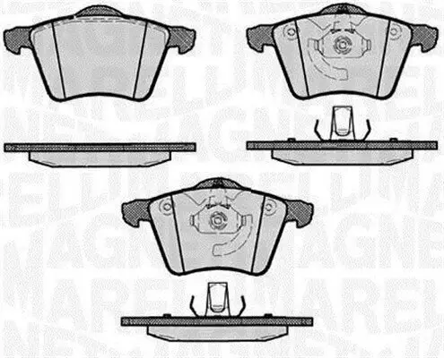Bremsbelagsatz, Scheibenbremse Vorderachse MAGNETI MARELLI 363916060540 Bild Bremsbelagsatz, Scheibenbremse Vorderachse MAGNETI MARELLI 363916060540