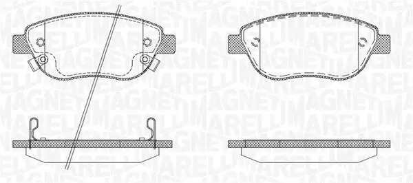 Bremsbelagsatz, Scheibenbremse MAGNETI MARELLI 363916060562