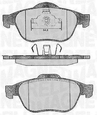 Bremsbelagsatz, Scheibenbremse MAGNETI MARELLI 363916060571 Bild Bremsbelagsatz, Scheibenbremse MAGNETI MARELLI 363916060571