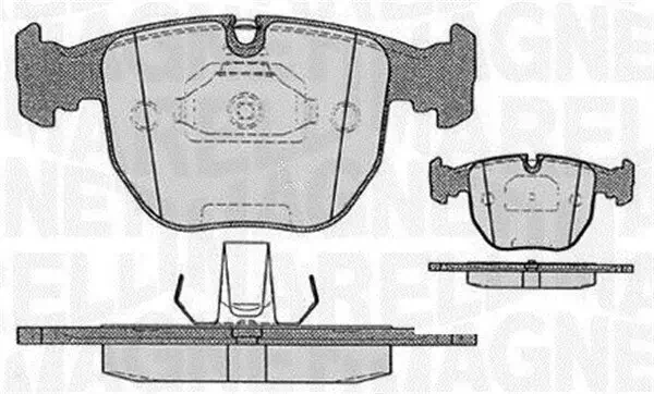 Bremsbelagsatz, Scheibenbremse Vorderachse MAGNETI MARELLI 363916060579