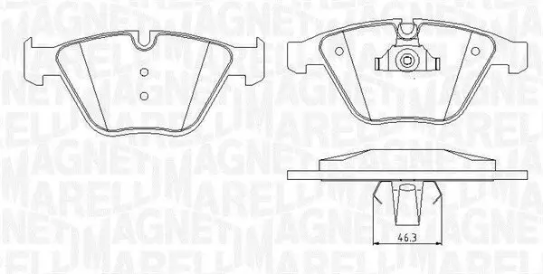 Bremsbelagsatz, Scheibenbremse MAGNETI MARELLI 363916060581