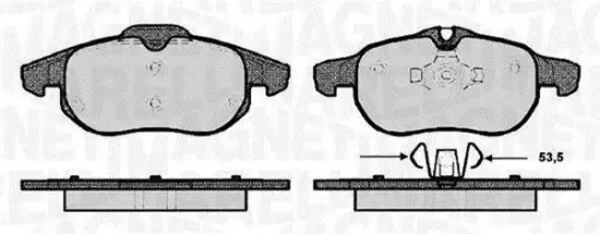 Bremsbelagsatz, Scheibenbremse Vorderachse MAGNETI MARELLI 363916060588 Bild Bremsbelagsatz, Scheibenbremse Vorderachse MAGNETI MARELLI 363916060588