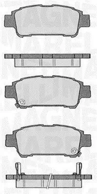 Bremsbelagsatz, Scheibenbremse Hinterachse MAGNETI MARELLI 363916060598