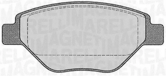 Bremsbelagsatz, Scheibenbremse Vorderachse MAGNETI MARELLI 363916060600 Bild Bremsbelagsatz, Scheibenbremse Vorderachse MAGNETI MARELLI 363916060600
