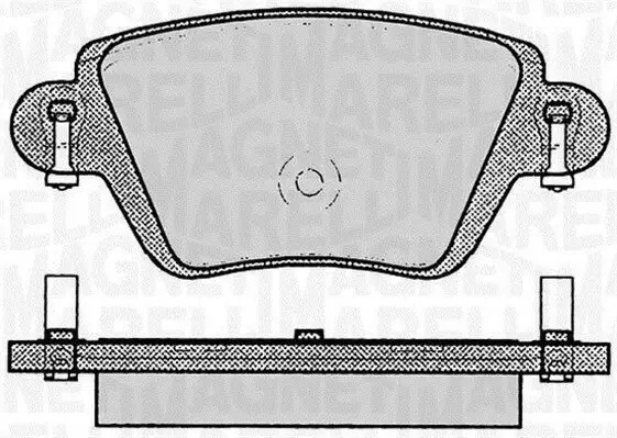Bremsbelagsatz, Scheibenbremse Hinterachse MAGNETI MARELLI 363916060613