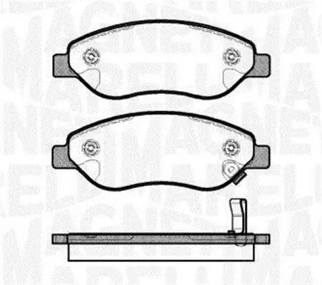 Bremsbelagsatz, Scheibenbremse MAGNETI MARELLI 363916060618