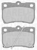 Bremsbelagsatz, Scheibenbremse Hinterachse MAGNETI MARELLI 363916060638
