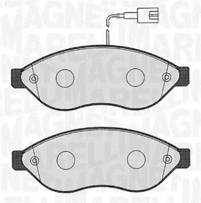 Bremsbelagsatz, Scheibenbremse Vorderachse MAGNETI MARELLI 363916060642 Bild Bremsbelagsatz, Scheibenbremse Vorderachse MAGNETI MARELLI 363916060642