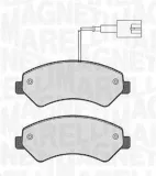 Bremsbelagsatz, Scheibenbremse Vorderachse MAGNETI MARELLI 363916060643