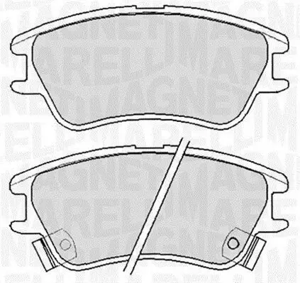 Bremsbelagsatz, Scheibenbremse Vorderachse MAGNETI MARELLI 363916060655 Bild Bremsbelagsatz, Scheibenbremse Vorderachse MAGNETI MARELLI 363916060655