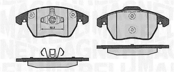 Bremsbelagsatz, Scheibenbremse MAGNETI MARELLI 363916060656