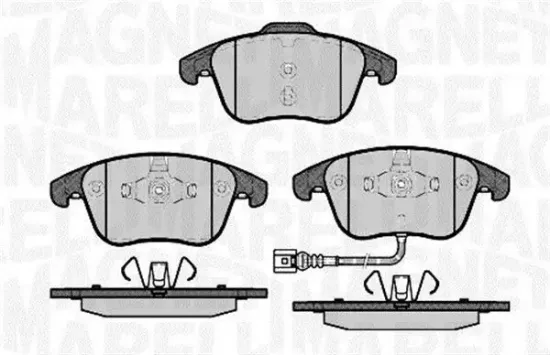 Bremsbelagsatz, Scheibenbremse Vorderachse MAGNETI MARELLI 363916060659 Bild Bremsbelagsatz, Scheibenbremse Vorderachse MAGNETI MARELLI 363916060659