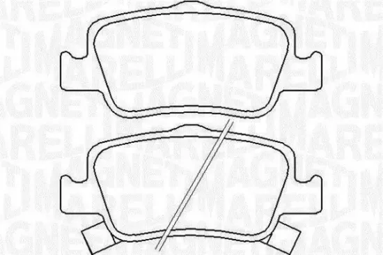 Bremsbelagsatz, Scheibenbremse Hinterachse MAGNETI MARELLI 363916060666 Bild Bremsbelagsatz, Scheibenbremse Hinterachse MAGNETI MARELLI 363916060666