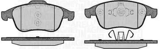 Bremsbelagsatz, Scheibenbremse Vorderachse MAGNETI MARELLI 363916060670 Bild Bremsbelagsatz, Scheibenbremse Vorderachse MAGNETI MARELLI 363916060670