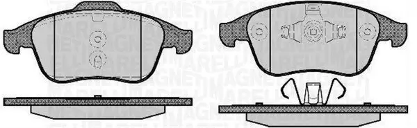 Bremsbelagsatz, Scheibenbremse Vorderachse MAGNETI MARELLI 363916060671