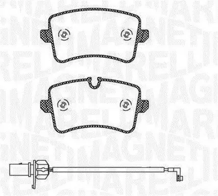 Bremsbelagsatz, Scheibenbremse MAGNETI MARELLI 363916060676