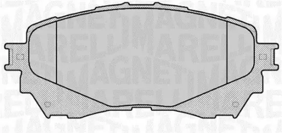 Bremsbelagsatz, Scheibenbremse Vorderachse MAGNETI MARELLI 363916060677 Bild Bremsbelagsatz, Scheibenbremse Vorderachse MAGNETI MARELLI 363916060677