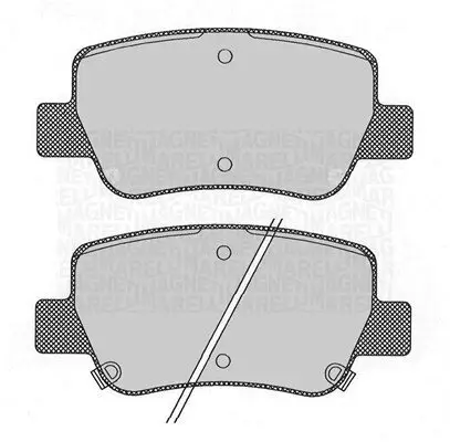 Bremsbelagsatz, Scheibenbremse MAGNETI MARELLI 363916060686