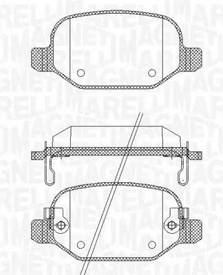 Bremsbelagsatz, Scheibenbremse MAGNETI MARELLI 363916060688