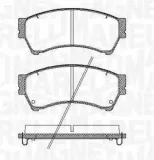 Bremsbelagsatz, Scheibenbremse Vorderachse MAGNETI MARELLI 363916060699