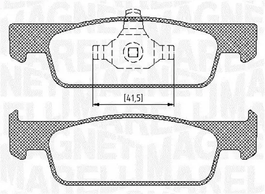 Bremsbelagsatz, Scheibenbremse Vorderachse MAGNETI MARELLI 363916060717 Bild Bremsbelagsatz, Scheibenbremse Vorderachse MAGNETI MARELLI 363916060717