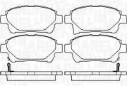 Bremsbelagsatz, Scheibenbremse Vorderachse MAGNETI MARELLI 363916060784