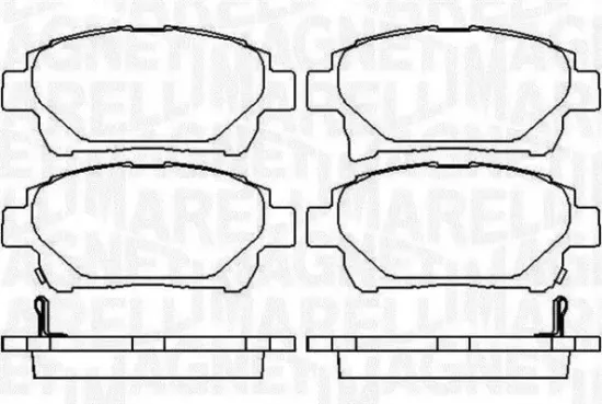 Bremsbelagsatz, Scheibenbremse Vorderachse MAGNETI MARELLI 363916060784 Bild Bremsbelagsatz, Scheibenbremse Vorderachse MAGNETI MARELLI 363916060784