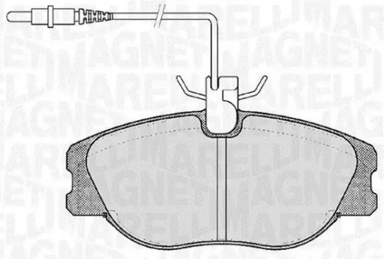 Bremsbelagsatz, Scheibenbremse MAGNETI MARELLI 363916060787 Bild Bremsbelagsatz, Scheibenbremse MAGNETI MARELLI 363916060787