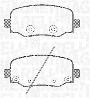 Bremsbelagsatz, Scheibenbremse MAGNETI MARELLI 363916060794