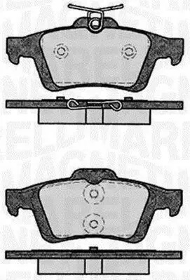 Bremsbelagsatz, Scheibenbremse Hinterachse MAGNETI MARELLI 363916060796 Bild Bremsbelagsatz, Scheibenbremse Hinterachse MAGNETI MARELLI 363916060796