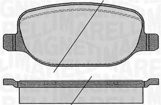 Bremsbelagsatz, Scheibenbremse Hinterachse MAGNETI MARELLI 363916060803 Bild Bremsbelagsatz, Scheibenbremse Hinterachse MAGNETI MARELLI 363916060803