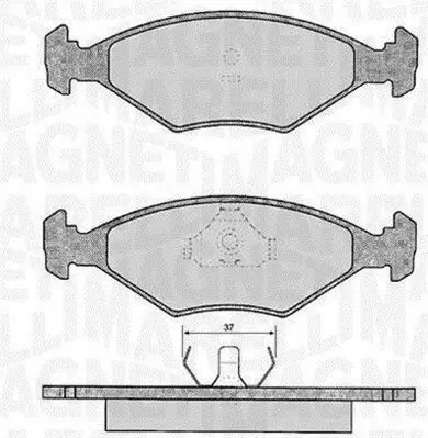 Bremsbelagsatz, Scheibenbremse MAGNETI MARELLI 363916060807