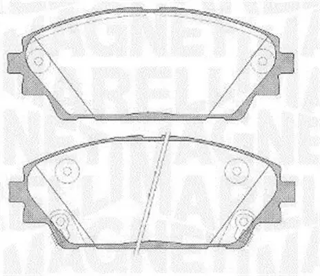 Bremsbelagsatz, Scheibenbremse Vorderachse MAGNETI MARELLI 363916060808
