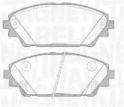 Bremsbelagsatz, Scheibenbremse Vorderachse MAGNETI MARELLI 363916060808