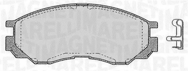 Bremsbelagsatz, Scheibenbremse Vorderachse MAGNETI MARELLI 363916060810