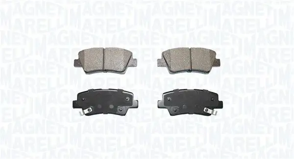 Bremsbelagsatz, Scheibenbremse Hinterachse MAGNETI MARELLI 363916060851