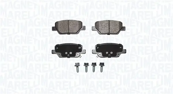 Bremsbelagsatz, Scheibenbremse Hinterachse MAGNETI MARELLI 363916060884