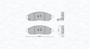 Bremsbelagsatz, Scheibenbremse Vorderachse MAGNETI MARELLI 363916060982