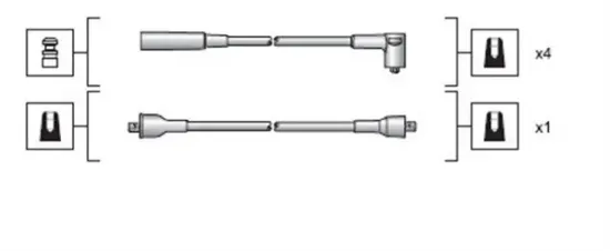 Zündleitungssatz MAGNETI MARELLI 941318111023 Bild Zündleitungssatz MAGNETI MARELLI 941318111023