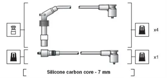 Zündleitungssatz MAGNETI MARELLI 941318111140 Bild Zündleitungssatz MAGNETI MARELLI 941318111140